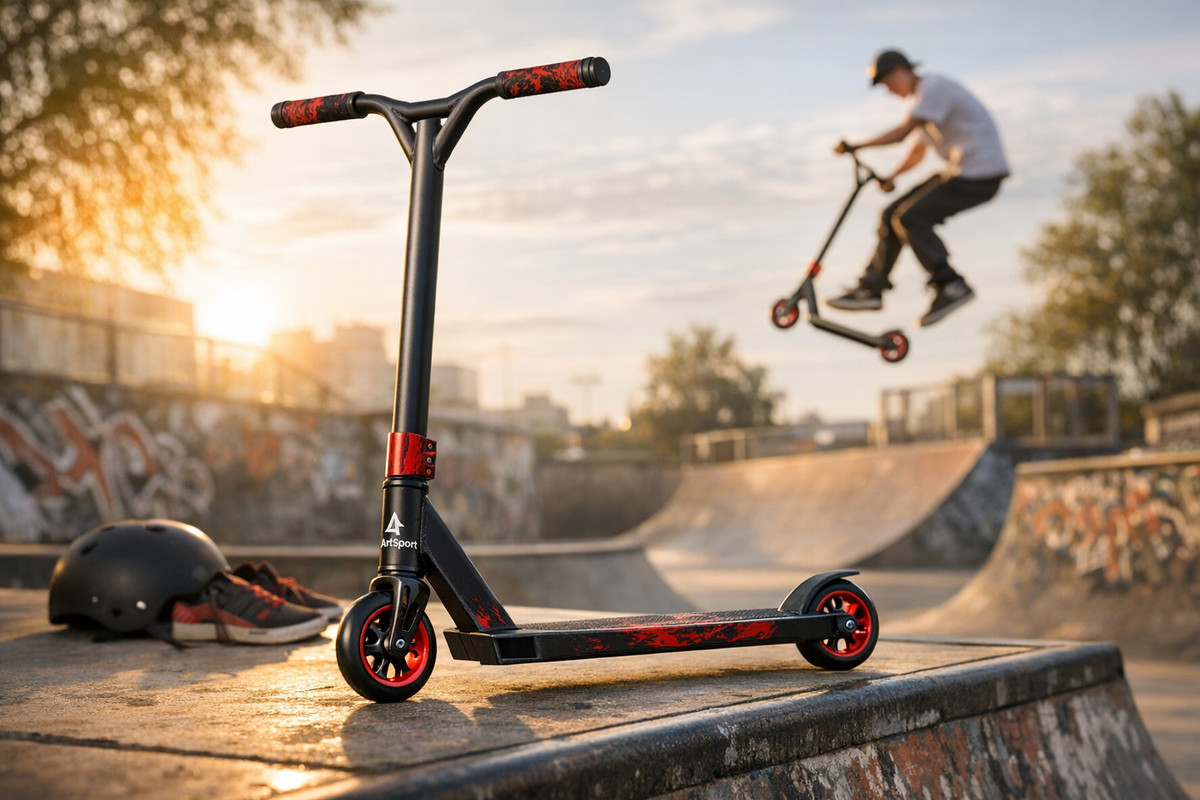 Trickscooter 100 mm schwarz | Schnäppchenmarkt Raum Ingolstadt