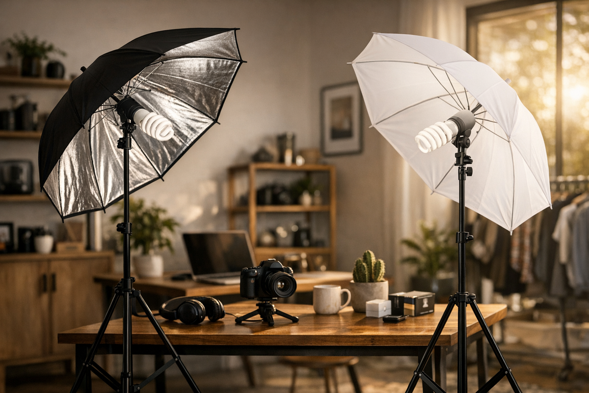 Fotostudio Lichtset 33" schwarz weiß | Schnäppchenmarkt Raum Ingolstadt