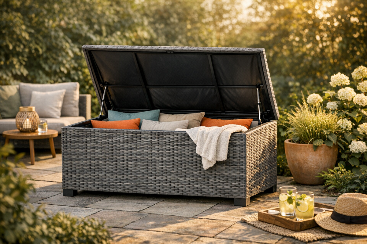 Gartenbox grau meliert schwarz | Schnäppchenmarkt Raum Ingolstadt