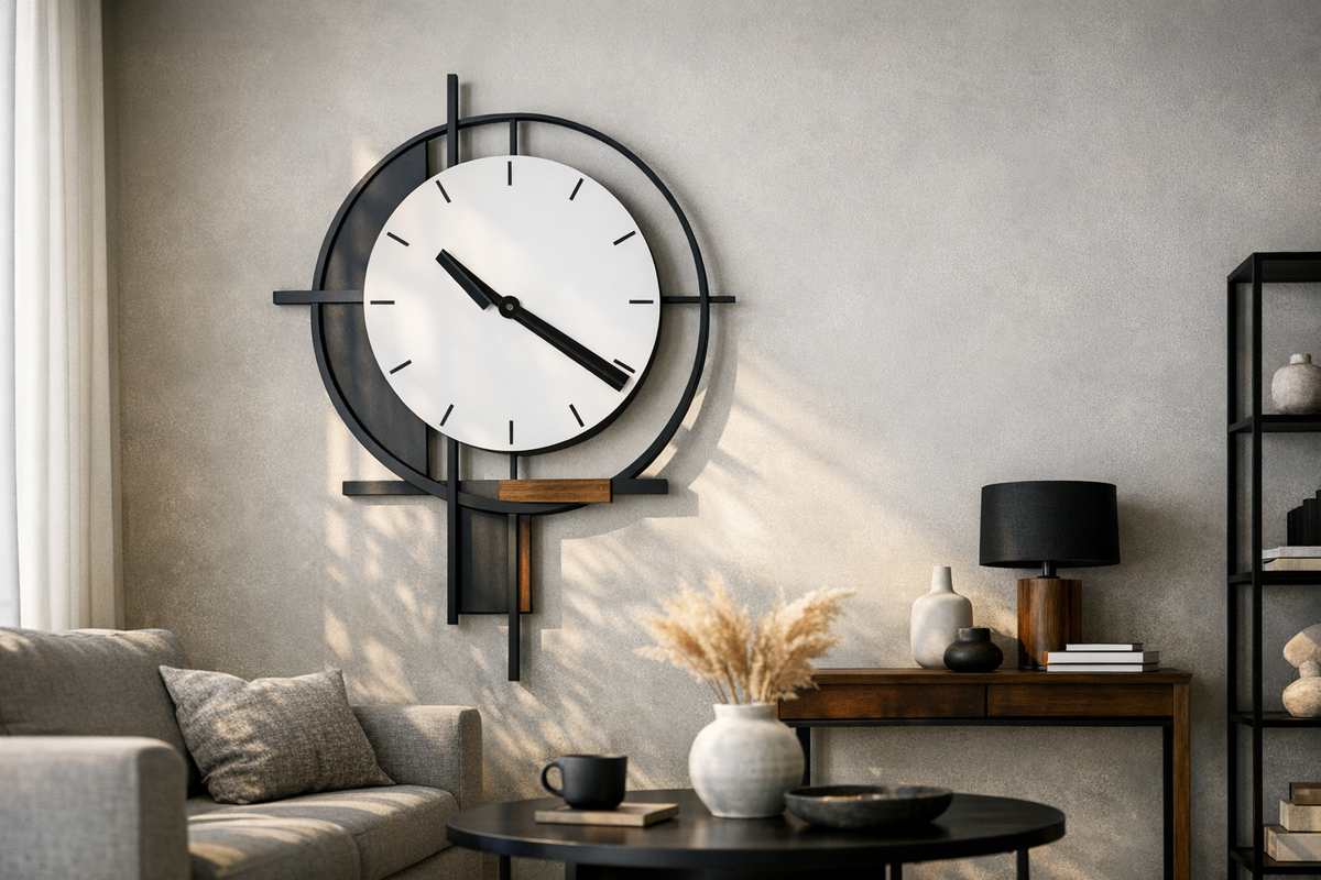 Wanduhr Holz Metall groß lautlos – Schnäppchenmarkt Raum Ingolstadt