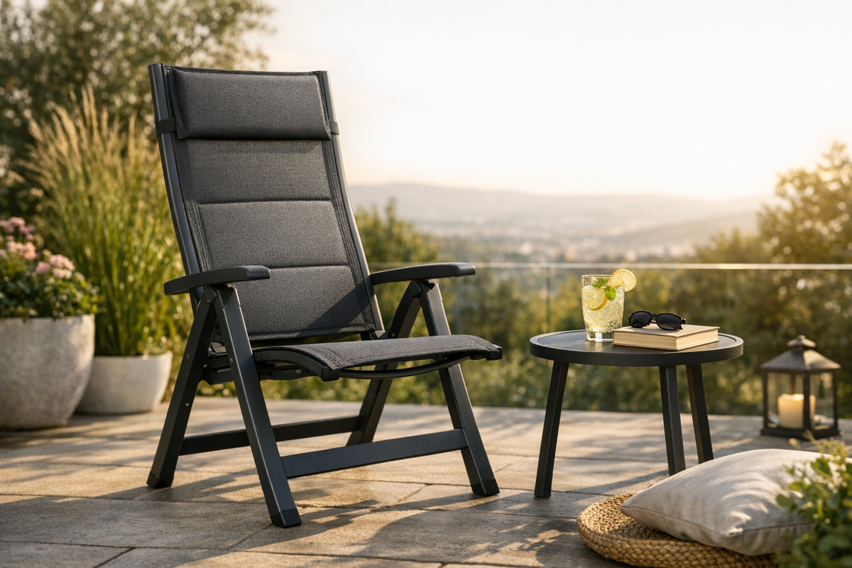 Gartenstuhl Hochlehner Aluminium Anthrazit | Schnäppchenmarkt Raum Ingolstadt