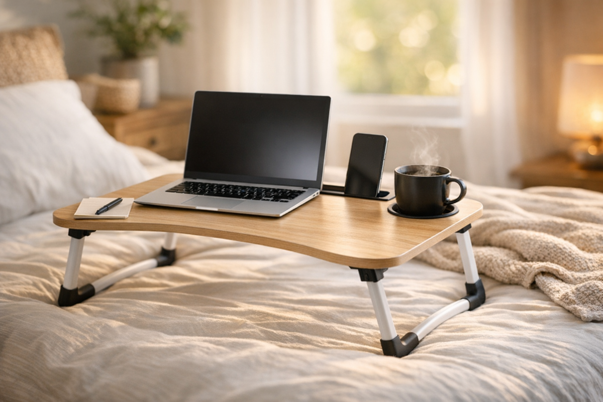 Laptoptisch Betttisch 60x40 Weiß Ahorn | Schnäppchenmarkt Raum Ingolstadt
