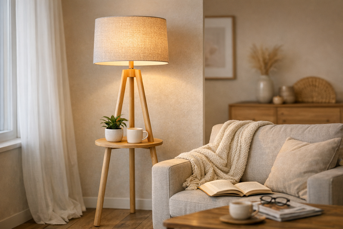 Stehlampe Leselampe holzfarben | Schnäppchenmarkt Raum Ingolstadt