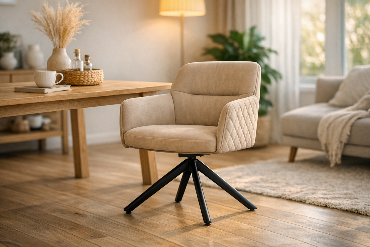 Drehstuhl Esszimmerstuhl 61x57x85 cm beige | Schnäppchenmarkt Raum Ingolstadt