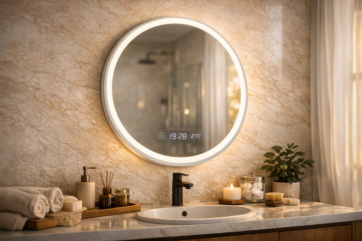 LED-Badezimmerspiegel 60x60 cm Weiß | Schnäppchenmarkt Raum Ingolstadt
