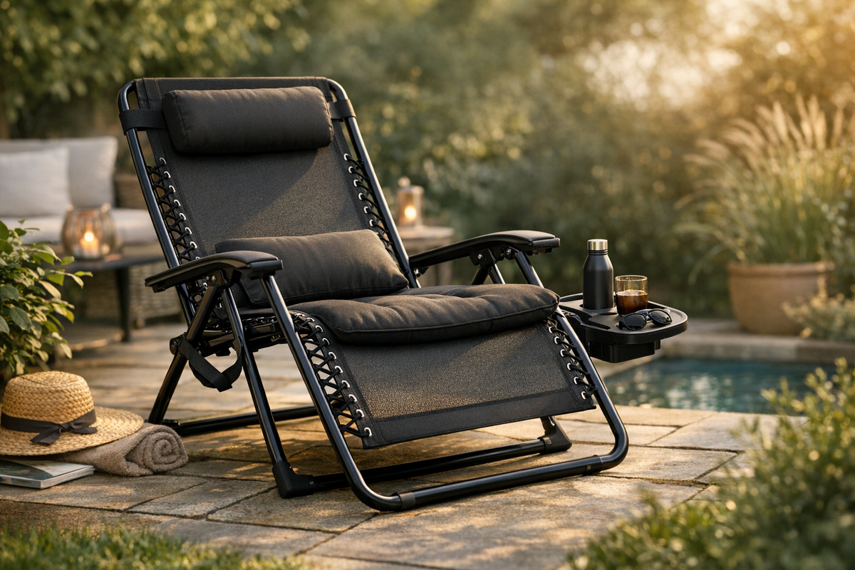 Gartenliege Sonnenliege 65 cm schwarz | Schnäppchenmarkt Raum Ingolstadt