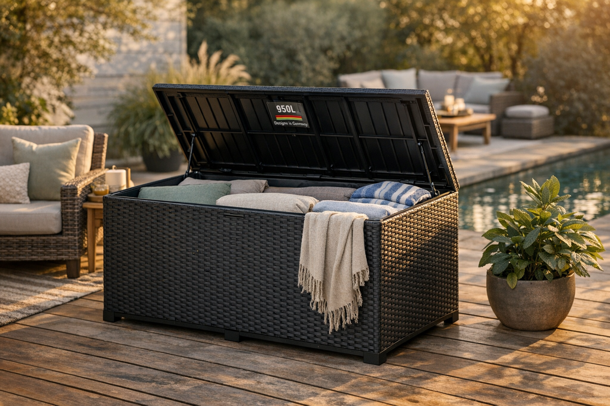 Auflagenbox Kissenbox 950l Schwarz | Schnäppchenmarkt Raum Ingolstadt