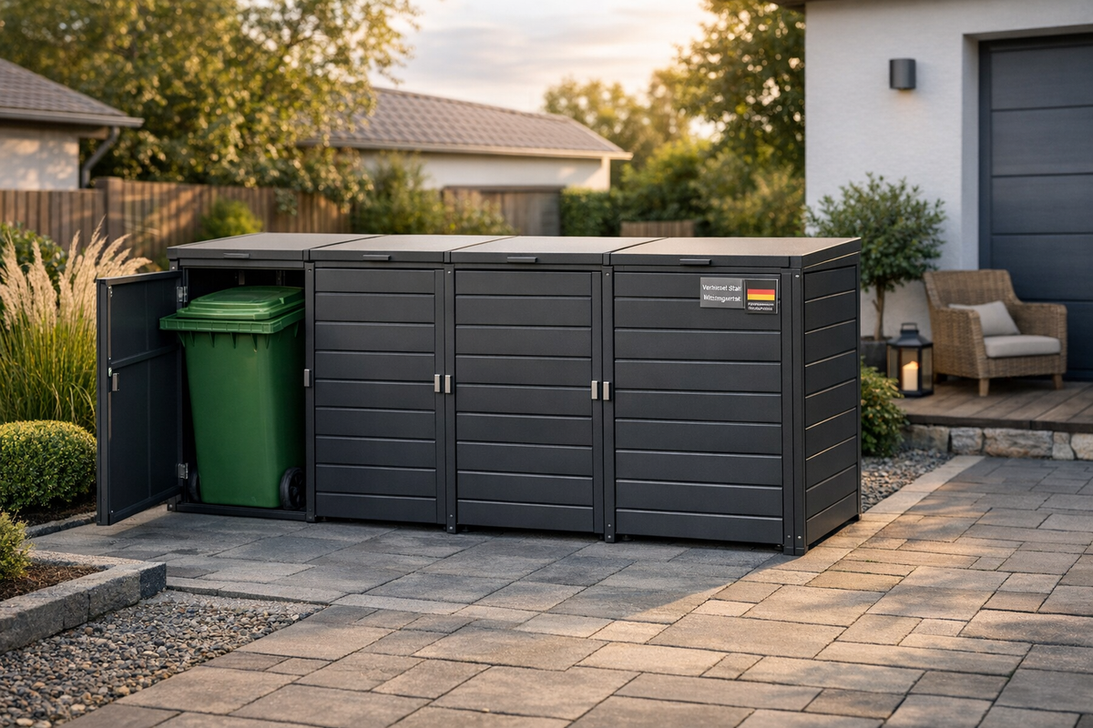 Gartenbox Mülltonnenbox 4er Anthrazit | Schnäppchenmarkt Raum Ingolstadt