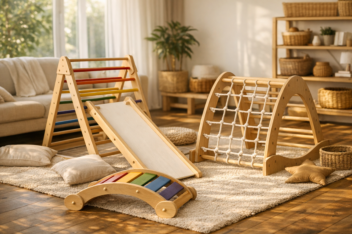 Klettergerüst Indoor Set Holz Rainbow | Schnäppchenmarkt Raum Ingolstadt