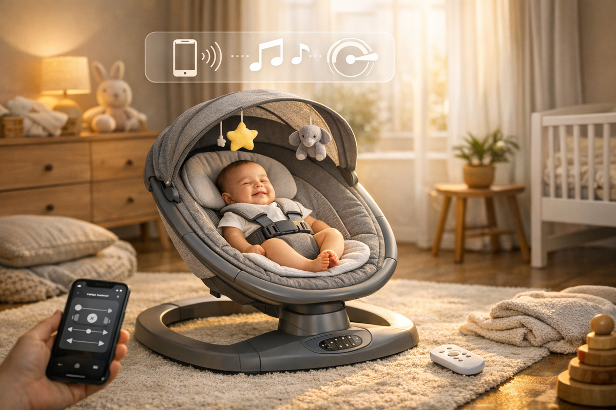 Elektrische Babyschaukel grau | Schnäppchenmarkt Raum Ingolstadt