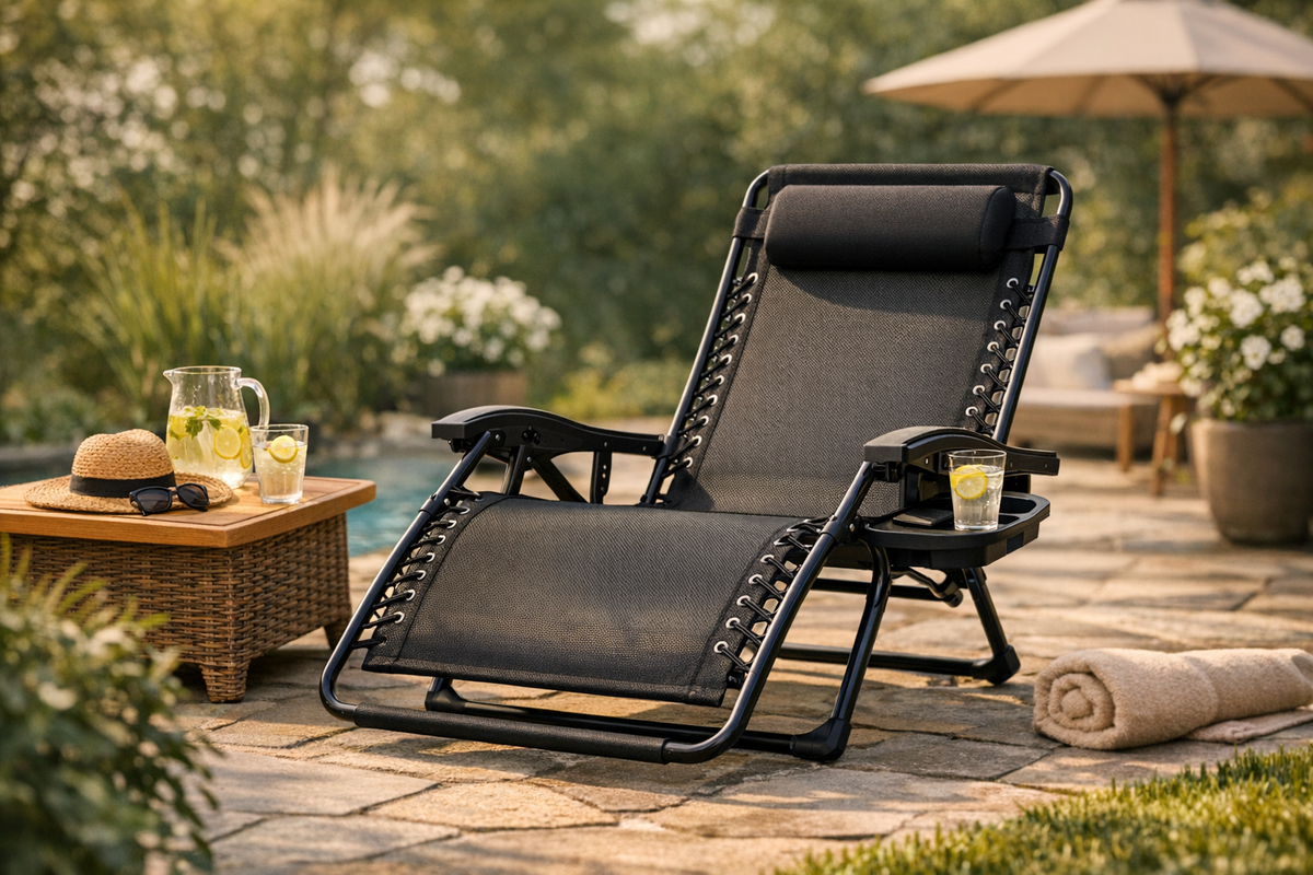 Gartenliege Sonnenliege 65 cm Schwarz | Schnäppchenmarkt Raum Ingolstadt