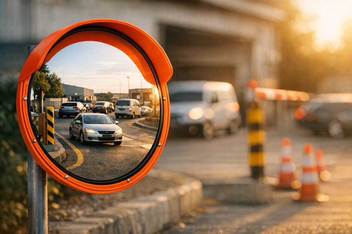 Verkehrsspiegel 45 cm orange | Schnäppchenmarkt Raum Ingolstadt