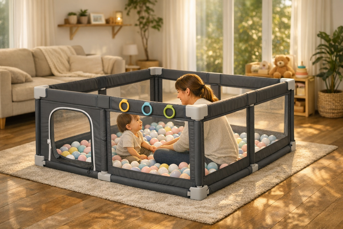 Laufstall Laufgitter 124x124 cm dunkelgrau | Schnäppchenmarkt Raum Ingolstadt