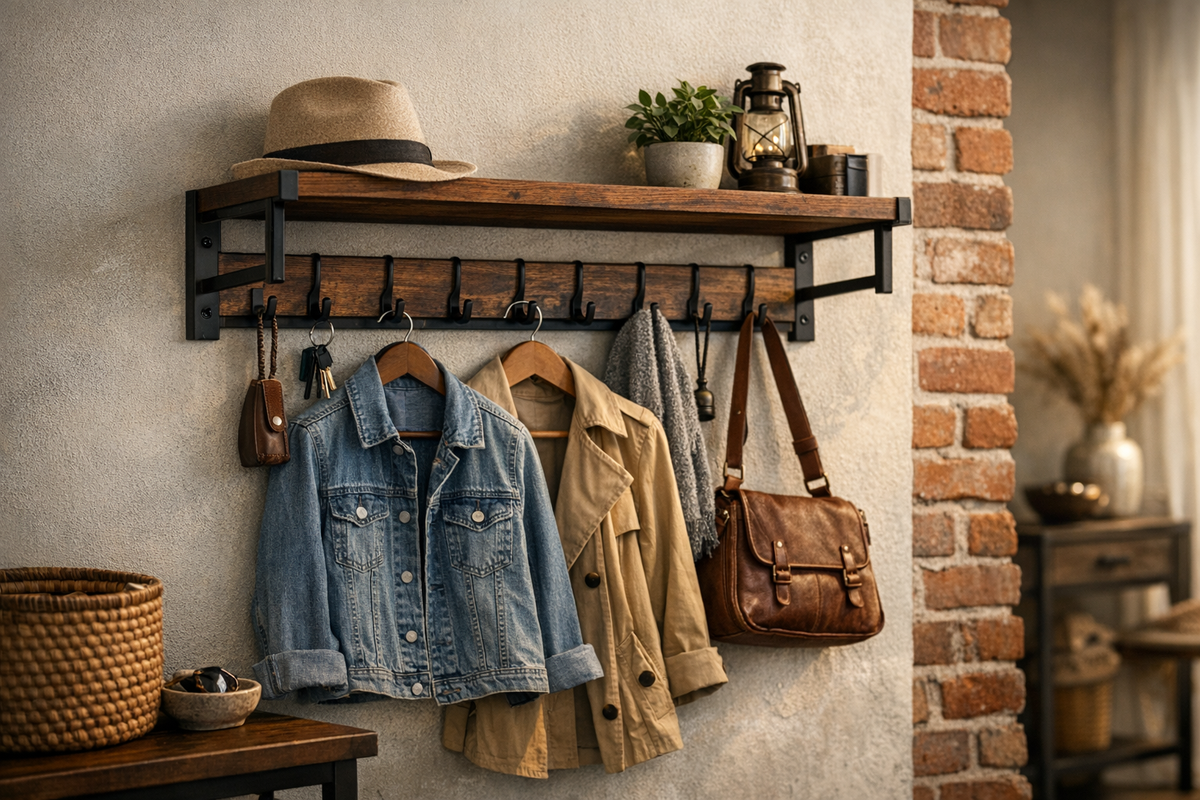Garderobe Wandregal mit Wandhaken 60x30x42 | Schnäppchenmarkt Raum Ingolstadt