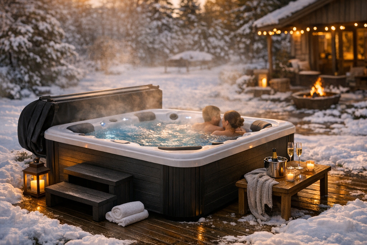 Whirlpool Spa Outdoor winterfest weiß | Schnäppchenmarkt Raum Ingolstadt