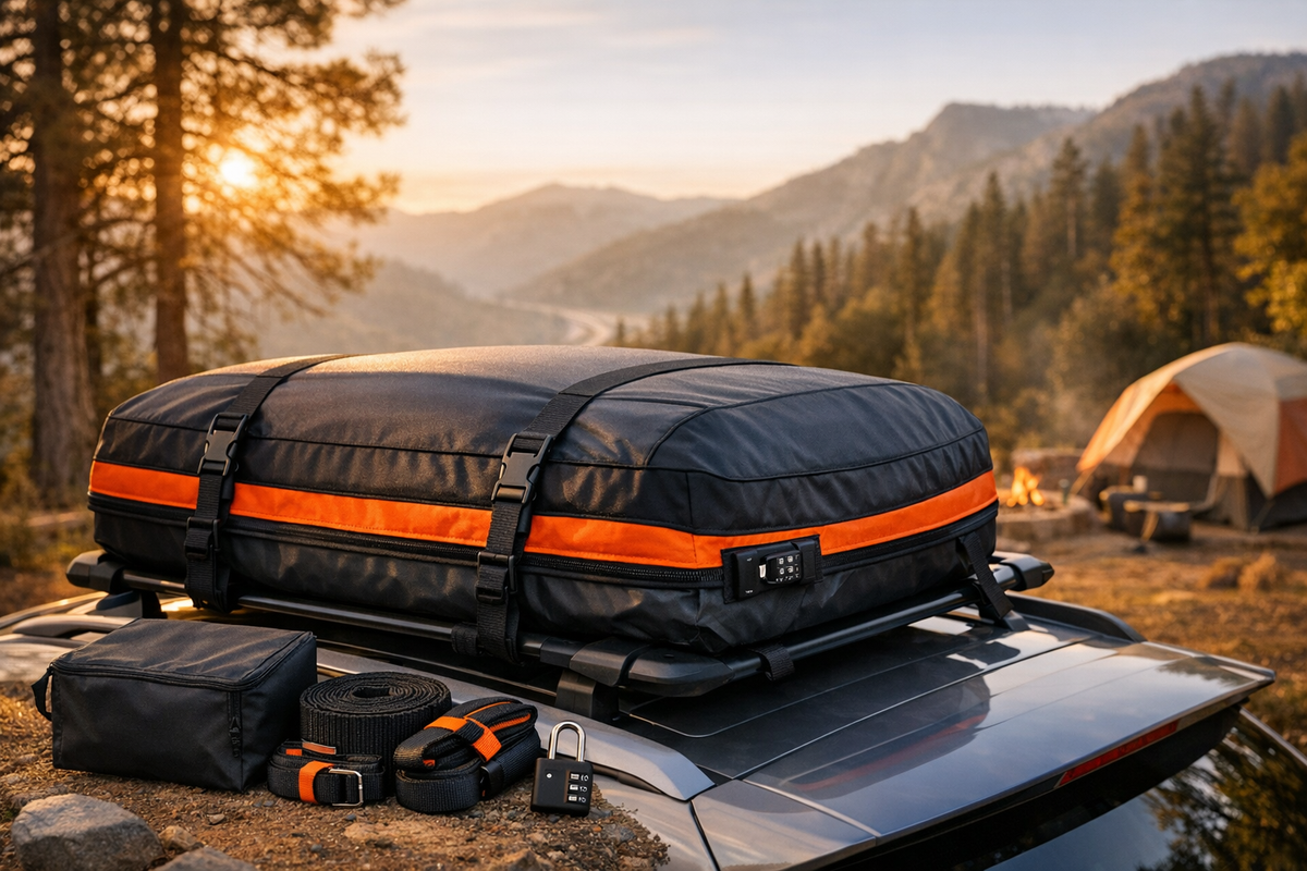 Dachbox 132x101x45,5 cm schwarz orange | Schnäppchenmarkt Raum Ingolstadt