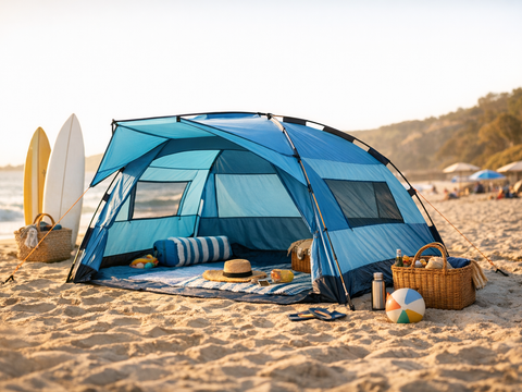 Strandmuschel 266x133x150 cm blau | Schnäppchenmarkt Raum Ingolstadt
