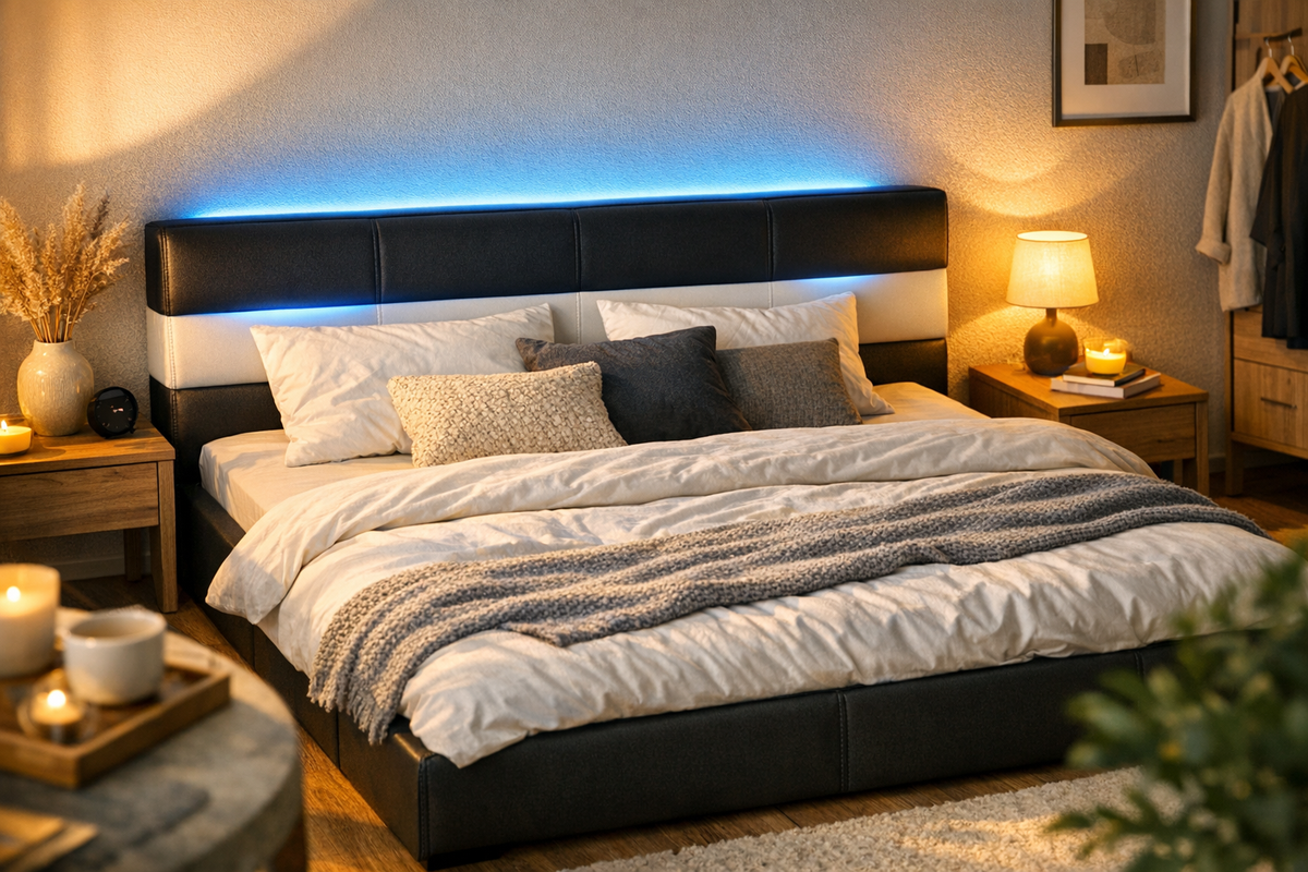 Polsterbett 180x200 Schwarz Weiß | Schnäppchenmarkt Raum Ingolstadt