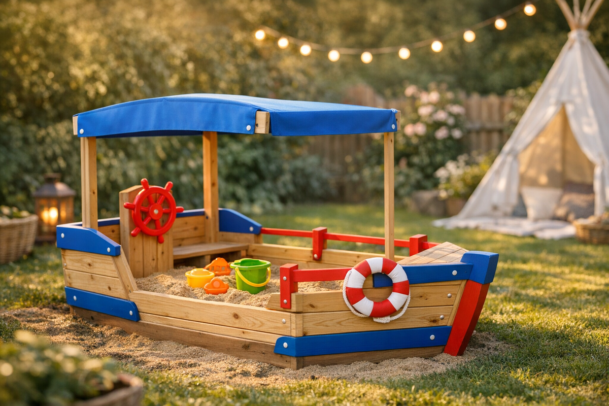 Sandkasten Schiff aus Holz groß | Schnäppchenmarkt Raum Ingolstadt