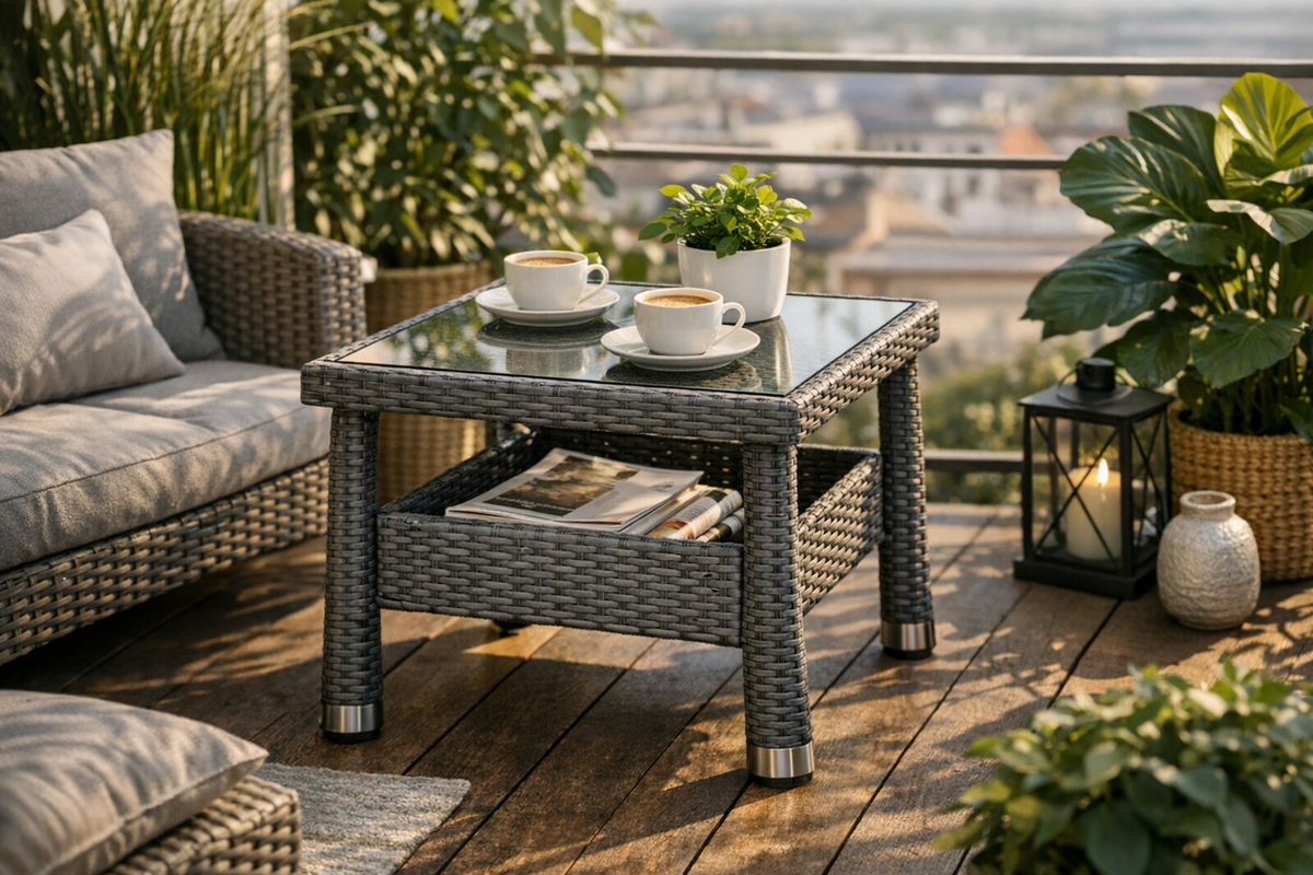 Gartentisch 60x60 cm grau | Schnäppchenmarkt Raum Ingolstadt