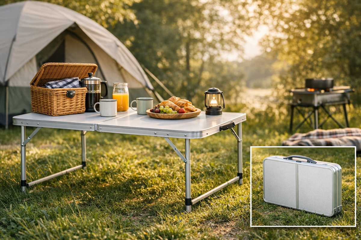 Campingtisch Set 120x60 cm weiß | Schnäppchenmarkt Raum Ingolstadt