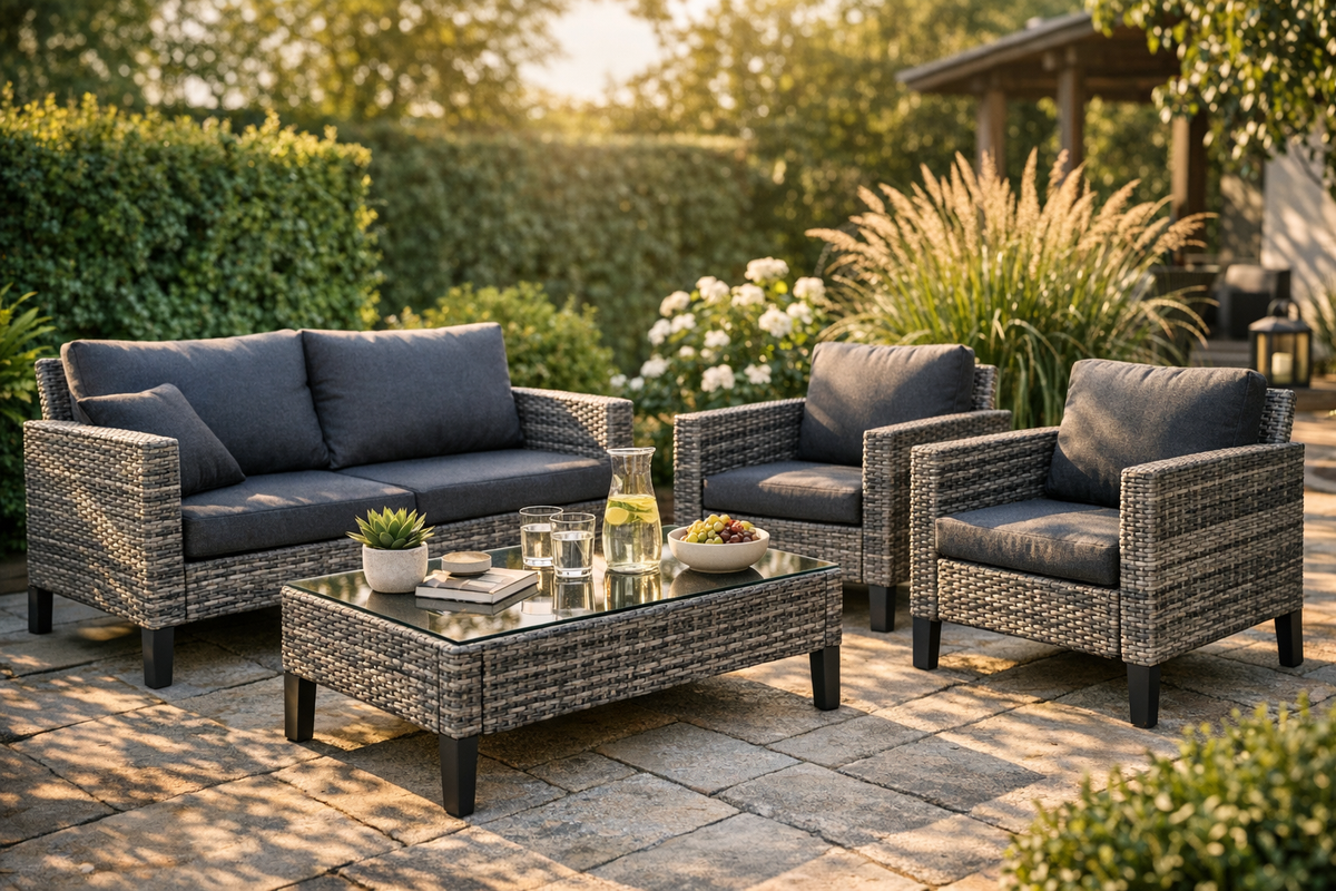 Moderne Sitzgruppe Gartenmöbel Set 4 Personen | Schnäppchenmarkt Raum Ingolstadt