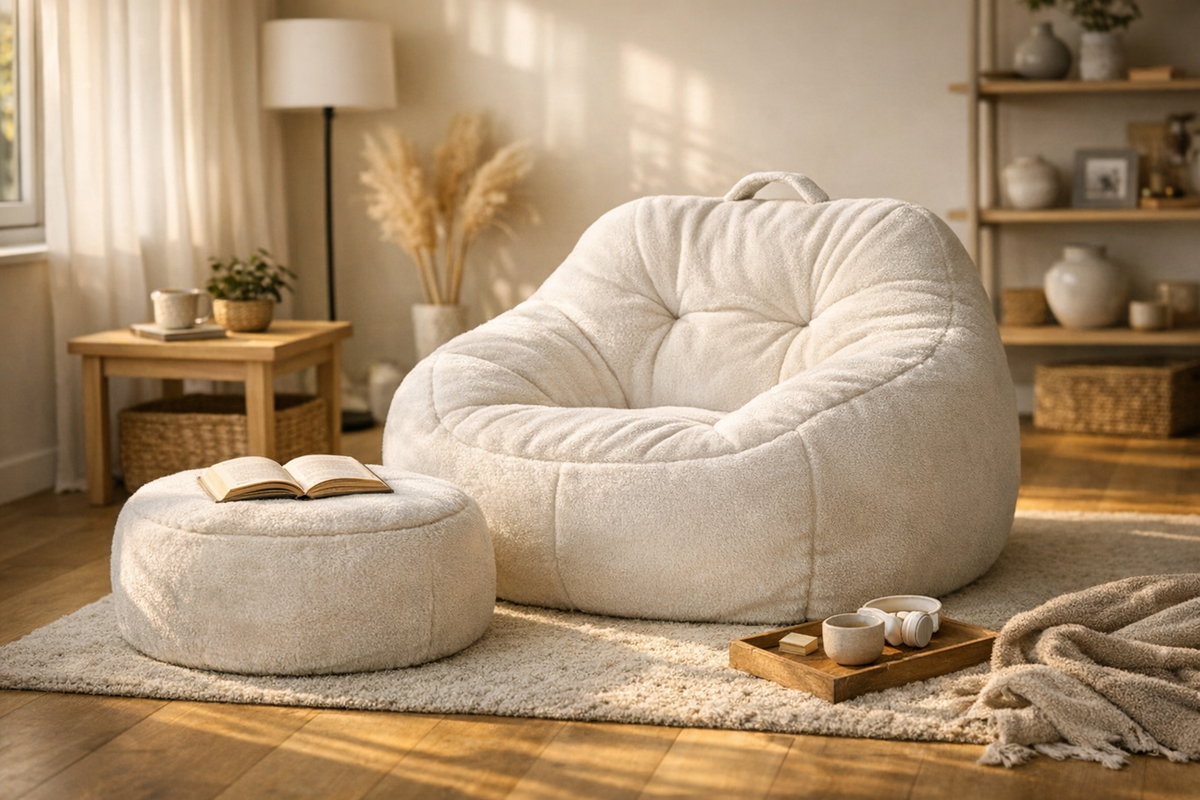 Sitzsack Sofa Stuhl Weiß | Schnäppchenmarkt Raum Ingolstadt