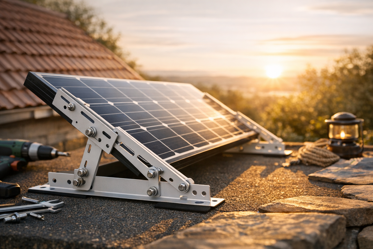 Solarmodul Halterung 114 cm winkelverstellbar | Schnäppchenmarkt Raum Ingolstadt