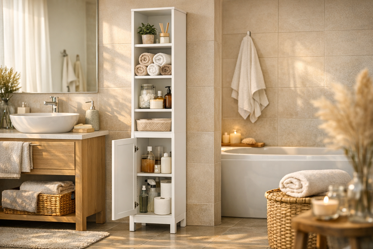 Badezimmerschrank 40x32x160 cm weiß | Schnäppchenmarkt Raum Ingolstadt