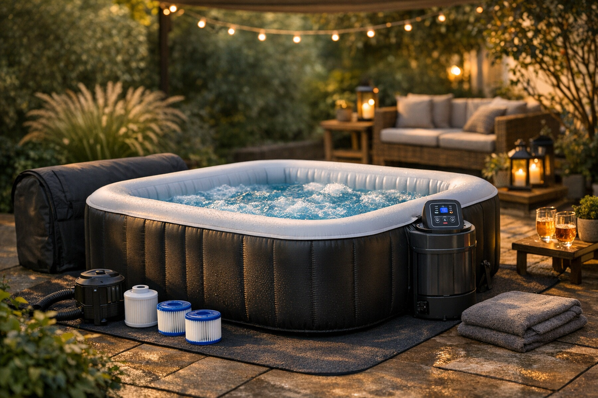 Whirlpool Spa aufblasbar 4 Personen | Schnäppchenmarkt Ingolstadt