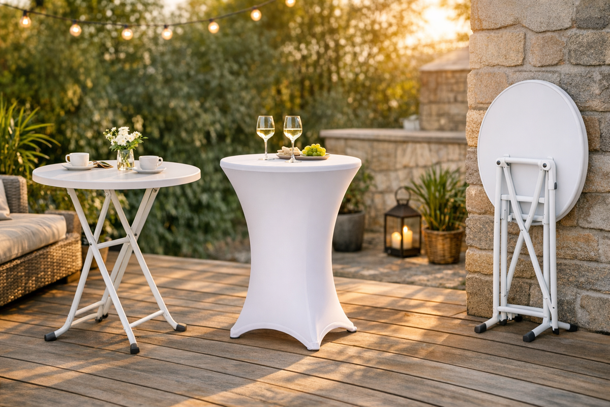 Bistrotisch Klapptisch 80 cm Weiß | Schnäppchenmarkt Raum Ingolstadt