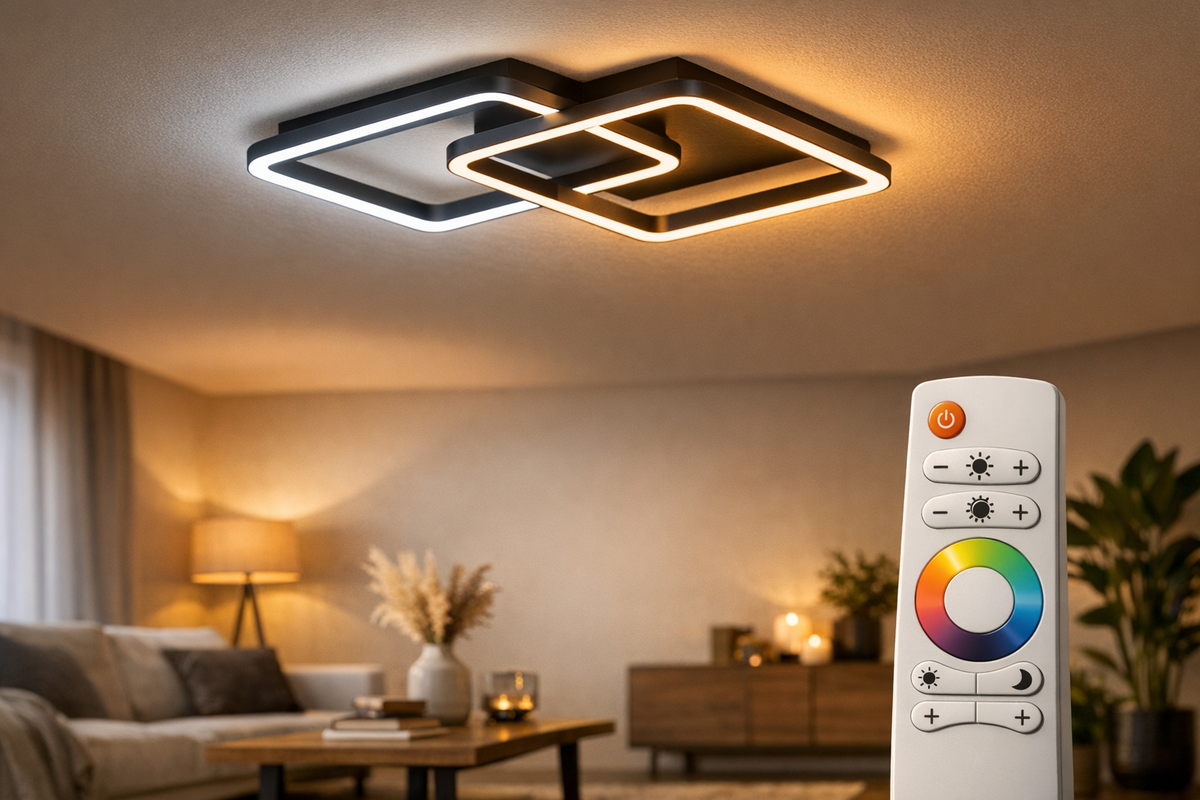 LED Deckenlampe 37x7,5x65 cm schwarz | Schnäppchenmarkt Ingolstadt