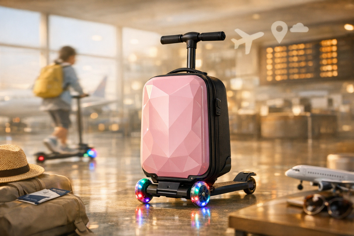 Rollkoffer Scooter-Koffer 55,9cm light pink | Schnäppchenmarkt Raum Ingolstadt